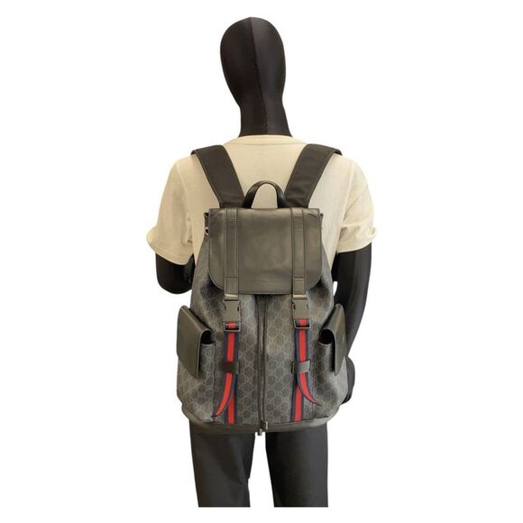 Gucci GG Supreme Canvas Leather Backpack - Picture 8 of 10